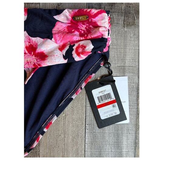 DKNY Women's Navy Floral Tankini Swimsuit Matching Set | XS - Picture 14 of 16